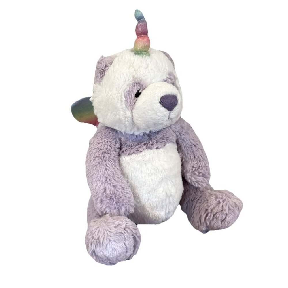 GUND Glitz Pandacorn Unicorn Bear Butterfly Wings White Purple 10" Plush 6052136
